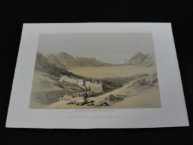 1856 The Convent at Mt. Sinai Color Tinted Lithograph Published by Day & Son