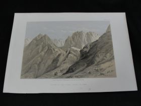 1856 Lower Range of Sinai Color Tinted Lithograph Published by Day & Son