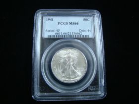 1941 Walking Liberty Silver Half Dollar PCGS Graded MS66 #21556662