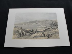 1855 Sidon Looking to Lebanon Color Tinted Lithograph Published by Day & Son
