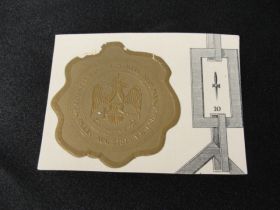19th Century Supreme Council 33° Scottish Rite Masonic Seal On Card Stock