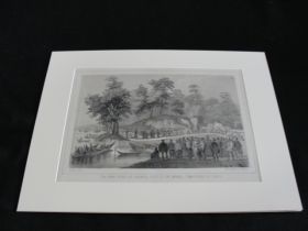1850's Perry's Expedition to Japan Perry's Farewell Visit Lithograph