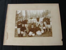 C. 1890 Early American Football Team Large Cabinet Photo Card