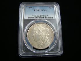 1878-S Morgan Silver Dollar PCGS Graded MS62 #46983259