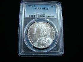 1898-O Morgan Silver Dollar PCGS Graded MS64 #46983261