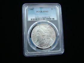 1887 Morgan Silver Dollar PCGS Graded MS63 #46983278