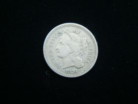 1874 Three Cent Nickel VF 30415