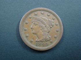 1849 Braided Hair Large Cent XF 50415