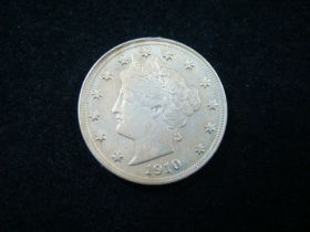 1910 Liberty Nickel About Uncirculated+ 10201