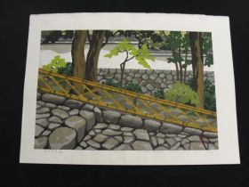 Ouan-Ji Temple Approach by Ido Masao Japanese Wood Block Print Number 1 of 180