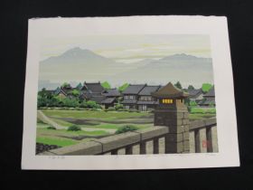 Hiei Early Morning by Ido Masao Japanese Wood Block Print Number 162 of 200