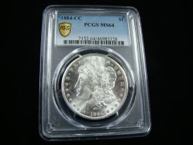 1884-CC Morgan Silver Dollar PCGS Graded MS64 #46983128