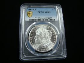 1884-CC Morgan Silver Dollar PCGS Graded MS63 #46924455