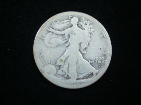 1916-D Walking Liberty Silver Half Dollar Good 50209