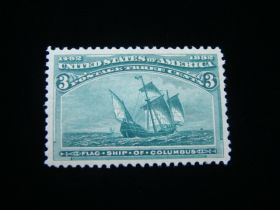 U.S. Scott #232 Mint Never Hinged Santa Maria Flagship Of Columbus