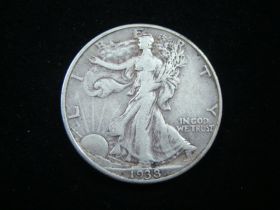 1938-D Walking Liberty Silver Half Dollar XF 70209