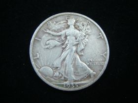 1935 Walking Liberty Silver Half Dollar XF+ 80209