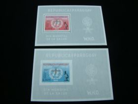 Paraguay Scott #683a-683b Set Sheets of 1 Mint Never Hinged