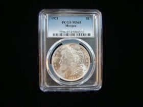 1921 Morgan Silver Dollar PCGS Graded MS65 #45086203