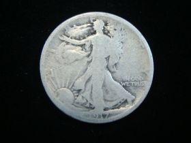 1917-S Reverse Walking Liberty Silver Half Dollar AG 180209