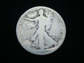 1917-D Obverse Walking Liberty Silver Half Dollar Good 10212