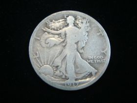 1917-D Reverse Walking Liberty Silver Half Dollar Good+ 20212