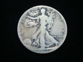 1920-S Walking Liberty Silver Half Dollar Good+ 150212