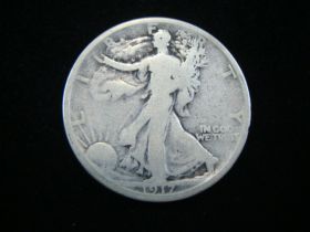 1917-S Reverse Walking Liberty Silver Half Dollar Good 160212