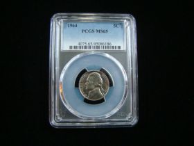 1964 Jefferson Nickel PCGS Graded MS65 #45086186