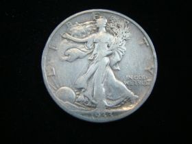 1933-S Walking Liberty Silver Half Dollar VF+ 210220