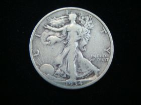 1934-S Walking Liberty Silver Half Dollar VF 10221