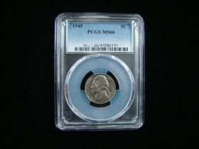 1949 Jefferson Nickel PCGS Graded MS66 #45086191