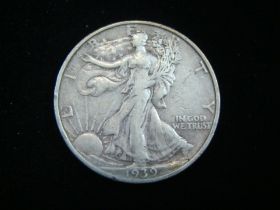 1939-S Walking Liberty Silver Half Dollar XF+ 80221