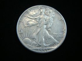 1945 Walking Liberty Silver Half Dollar XF+ 90221