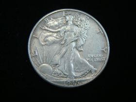 1945 Walking Liberty Silver Half Dollar XF+ 130221