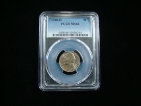 1940-D Jefferson Nickel PCGS Graded MS66 #45086194