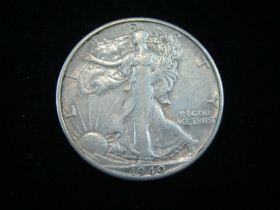 1940-S Walking Liberty Silver Half Dollar XF+ 160221