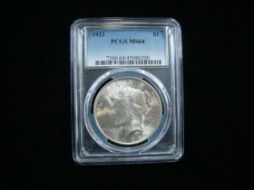 1923 Peace Silver Dollar PCGS Graded MS64 #45086200