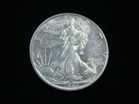 1943 Walking Liberty Silver Half Dollar AU+ 130630