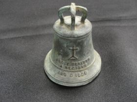 Antique California Mission Souvenir Bronze Bell