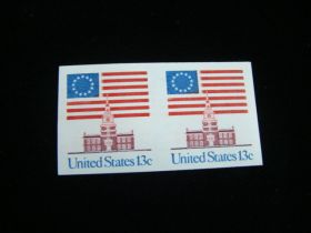 U.S. Scott #1625a Imperf Pair Mint Never Hinged Flag Over Independence Hall