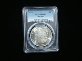 1921 Morgan Silver Dollar PCGS Graded MS63 #44869639