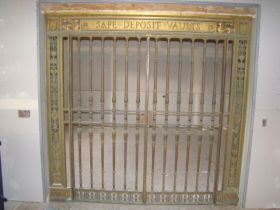 Antique Art Nouveau Safe Deposit Vaults Solid Bronze Gates & Frame Denver Bank