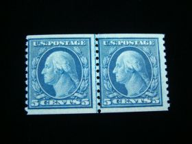 U.S. Scott #496 Joint Line Pair Mint Never Hinged Washington 03