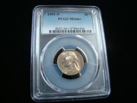 1950-D Jefferson Nickel PCGS Graded MS66+ #47866466