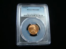 1953-S Lincoln Cent PCGS Graded MS66RD #47866470