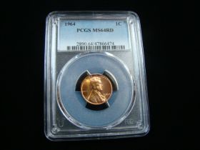 1964 Lincoln Cent PCGS Graded MS64RD #47866474