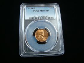 1958-D Lincoln Cent PCGS Graded MS65RD #47866477