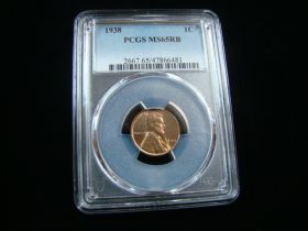 1938 Lincoln Cent PCGS Graded MS65RB #47866481