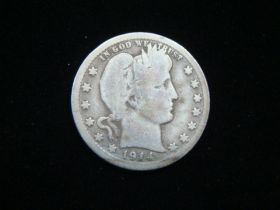 1914-S Barber Silver Quarter Good 10306